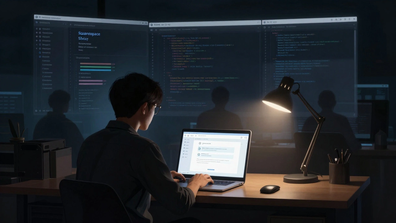 A creator frustrated by automated support chat while others use flexible platforms behind them.