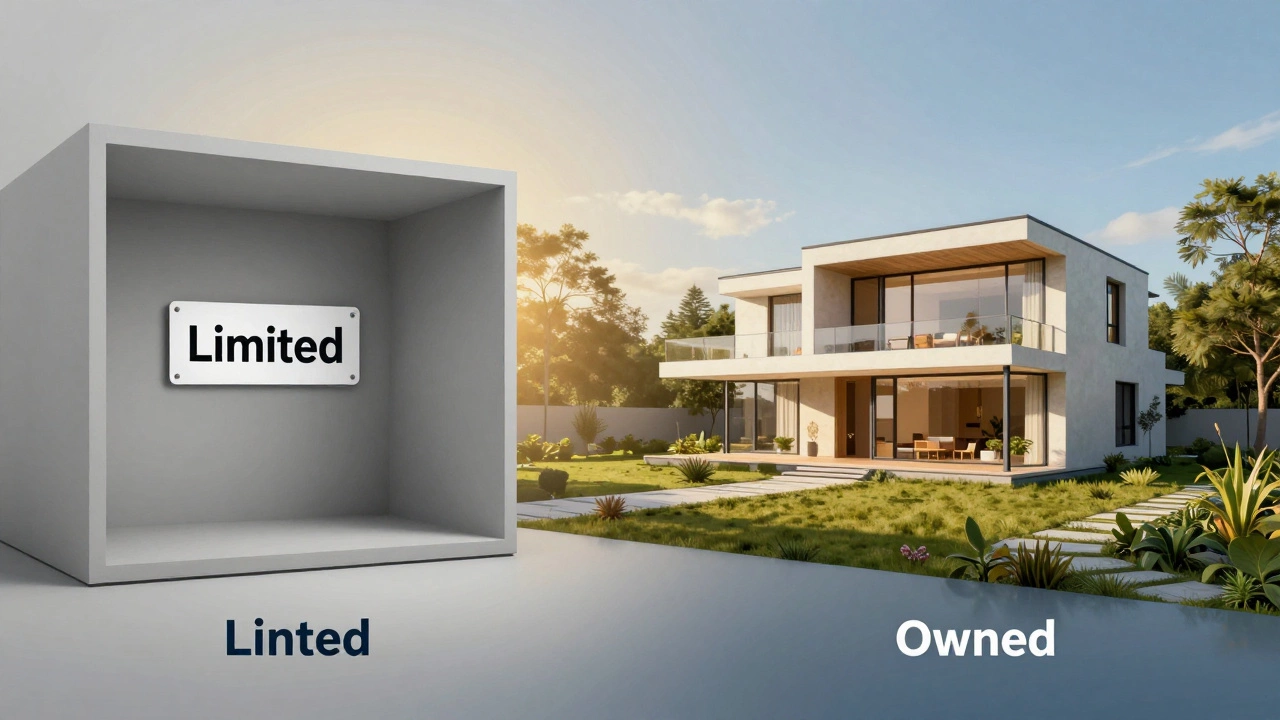 Comparison between a small rented apartment and a large owned modern house.