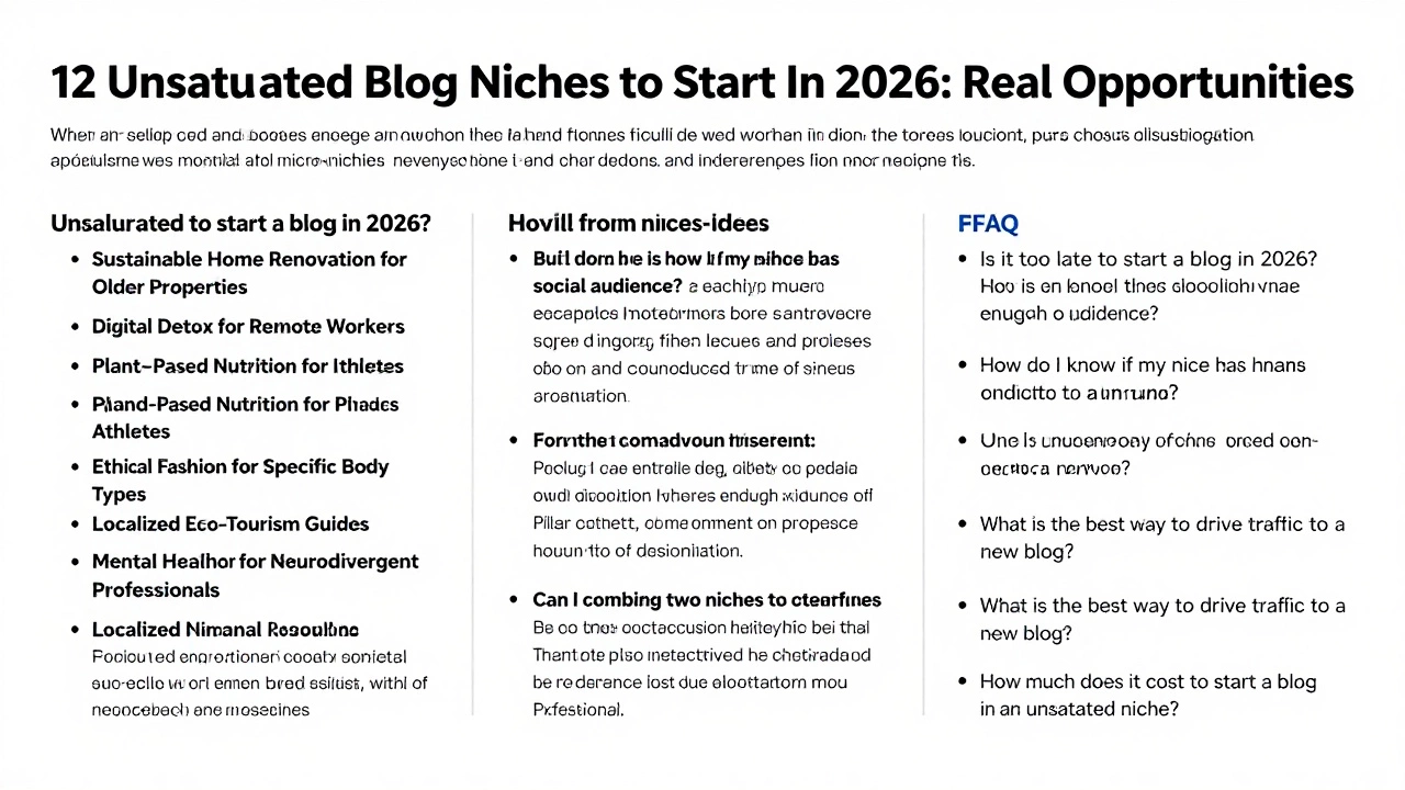 12 Unsaturated Blog Niches to Start in 2026: Real Opportunities