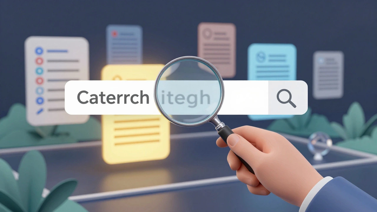 Abstract visualization of matching search intent with content