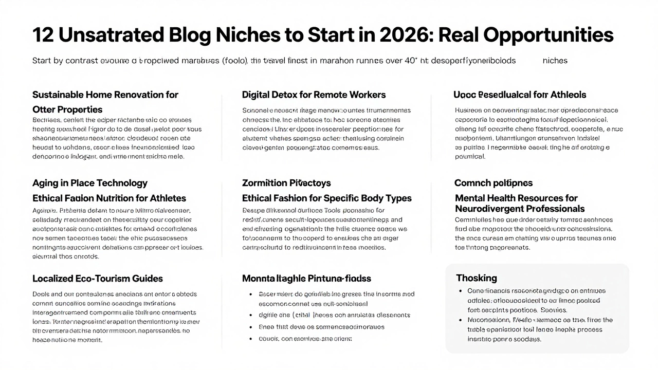 Chart displaying search volume vs competition for unsaturated blog niches in 2026