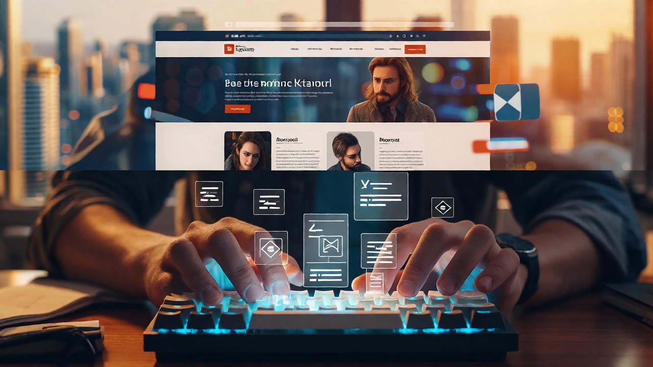 Developer rebuilding a website via copywork with code projections
